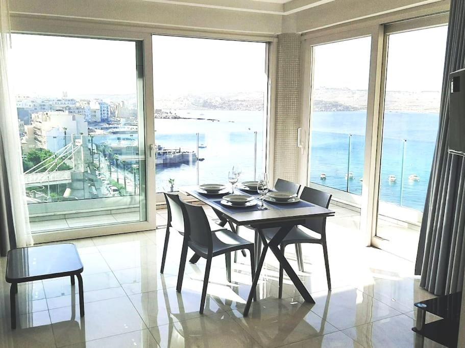 New Seafront Apartment - Spectacular Views San Pawl il-Baħar Kültér fotó